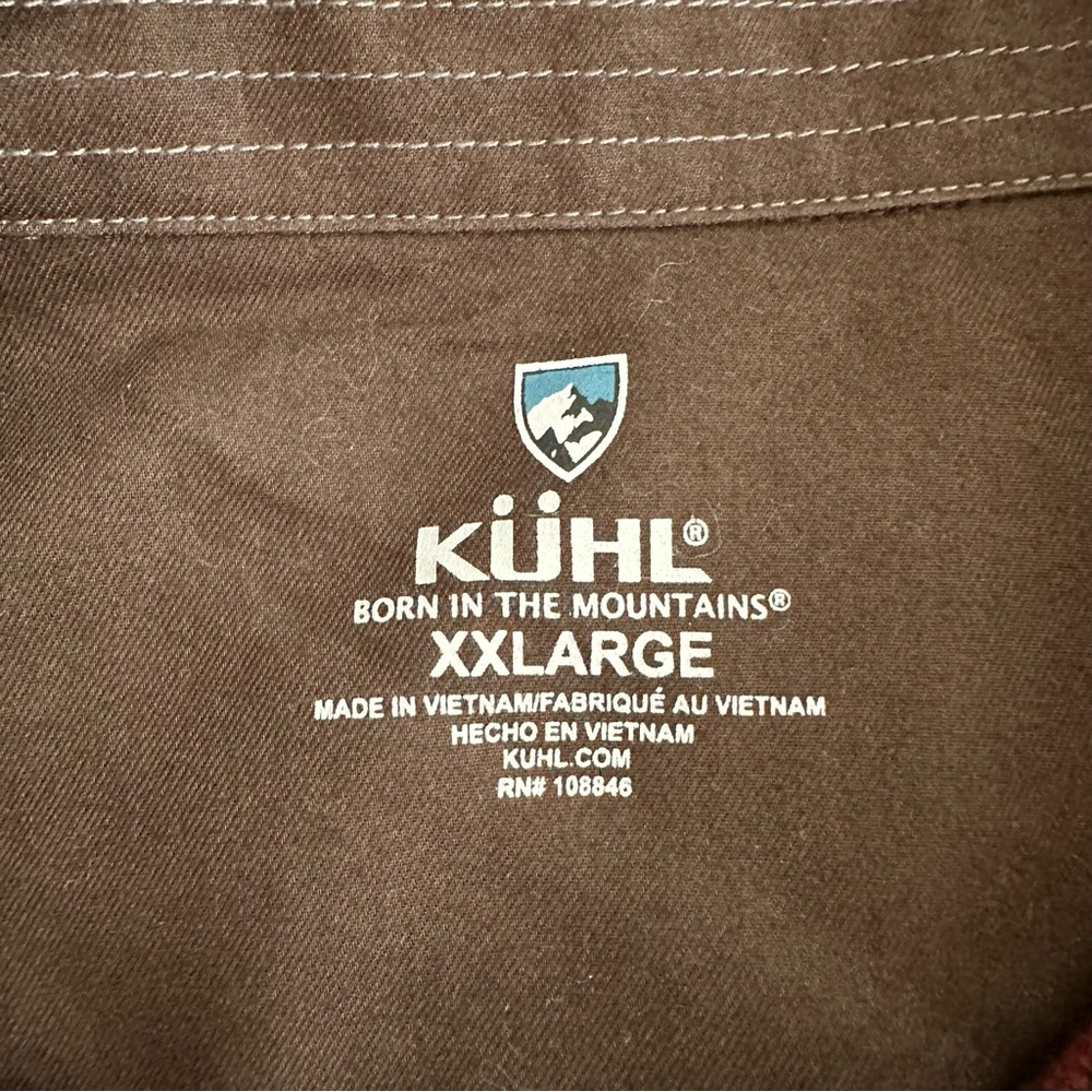 SOLD Kuhl Law Flannel Button Down. XXL. Red/White Plaid. - Picture 9 of 11